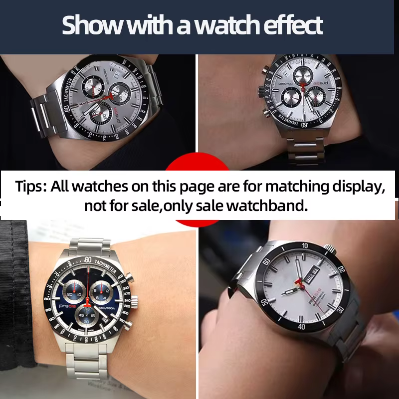 Bracelet de montre en acier de précision solide pour homme