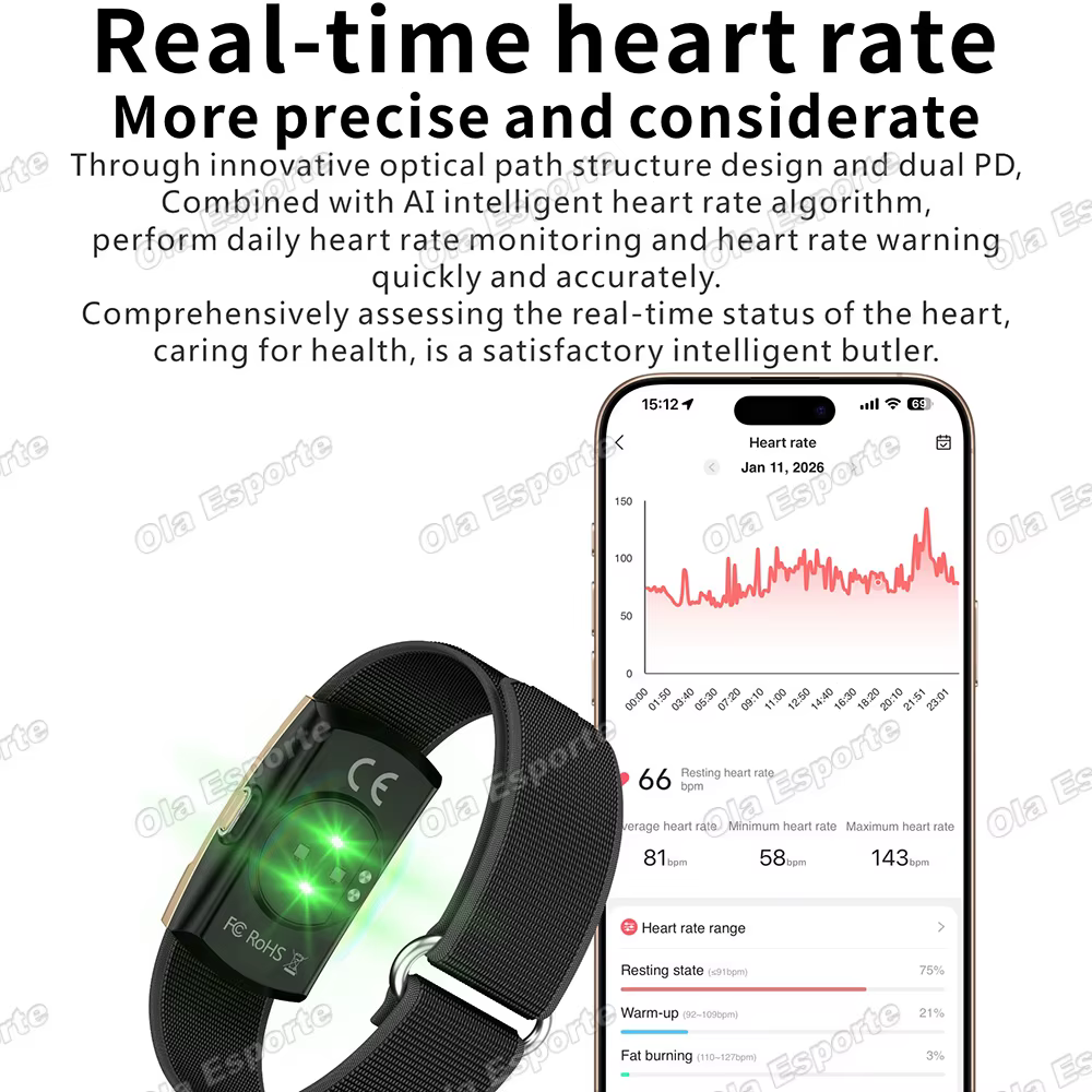 Montre connectée 2026 avec 178+ modes sportifs