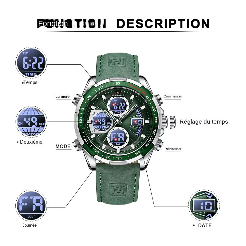 NAVIFORCE – montre-bracelet de Sport pour homme