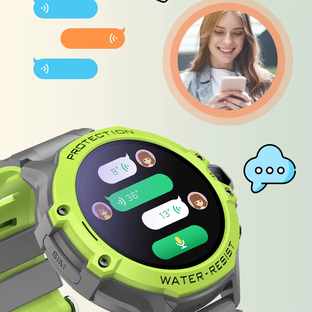 VALDUS 2025 nouveau VK55 enfants montre GPS SOS appel avec caméra 0.3 Mpix 4G carte SIM