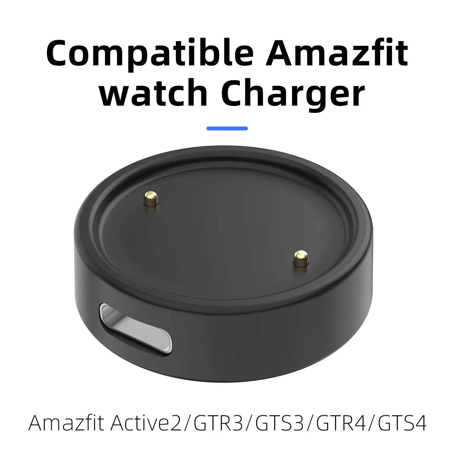 Chargeur de montre connectée USB de remplacement pour Amazfit Active2/GTR3/GTS3/GTR4/GTS4