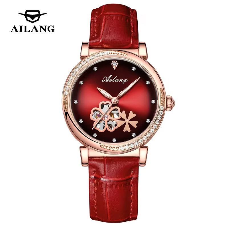 Nouvelle Montre Femme Rotative à Fleurs