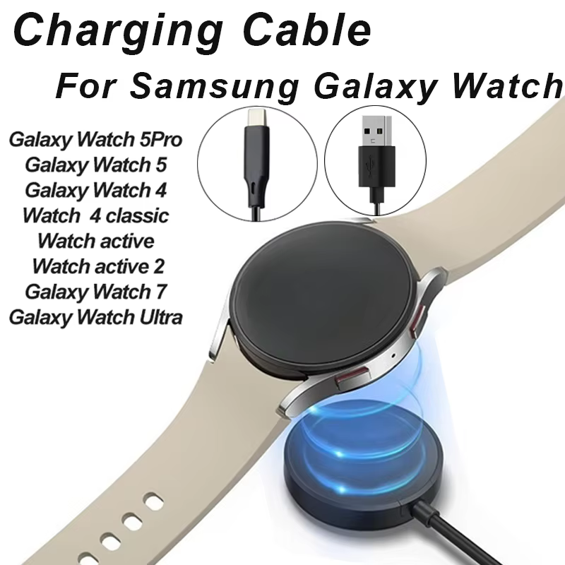 Chargeur pour montre Samsung compatible avec Galaxy 7/6/6 Classic/5/5 Pro/4/4 Classic