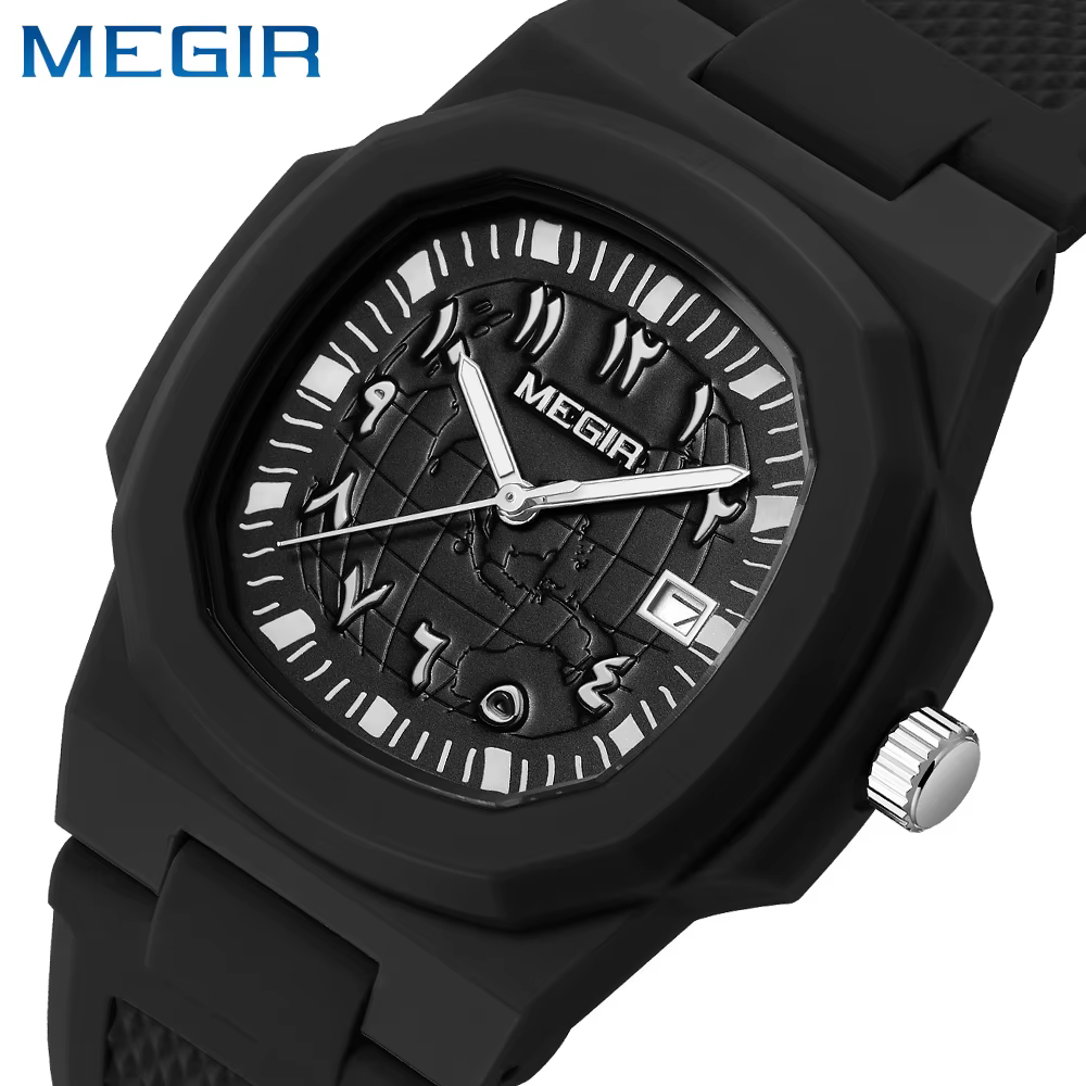 MEGIR montre pour hommes étanche marque de luxe calendrier homme montre-bracelet Quartz mode Simple