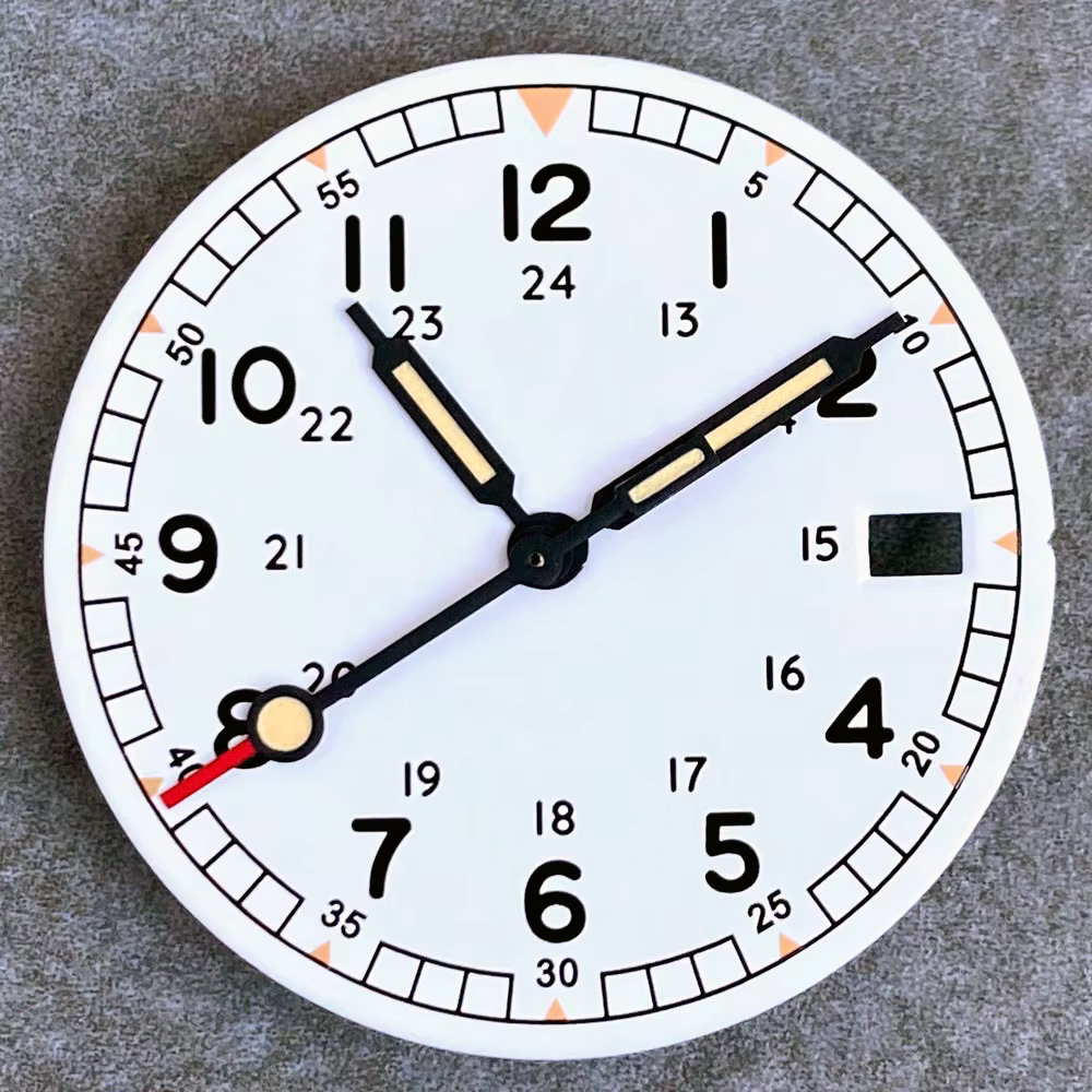 Nologo 29mm pilote champ cadran de montre pour NH35 NH36 3.8/3 horloge