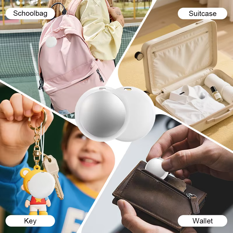 Lot de 4 AirTag anti-perte, traqueur GPS compatible Apple iOS, localisateur pour porte-clés, portefeuille, voiture, animaux