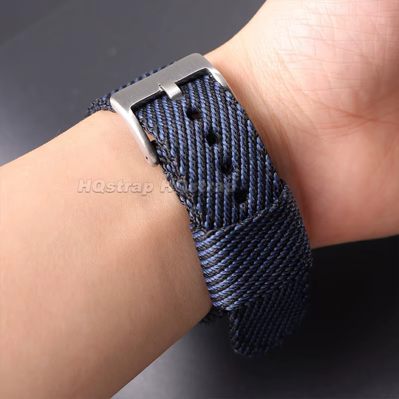 Bracelet de montre en nylon tissé rayé 20mm 22mm à libération rapide