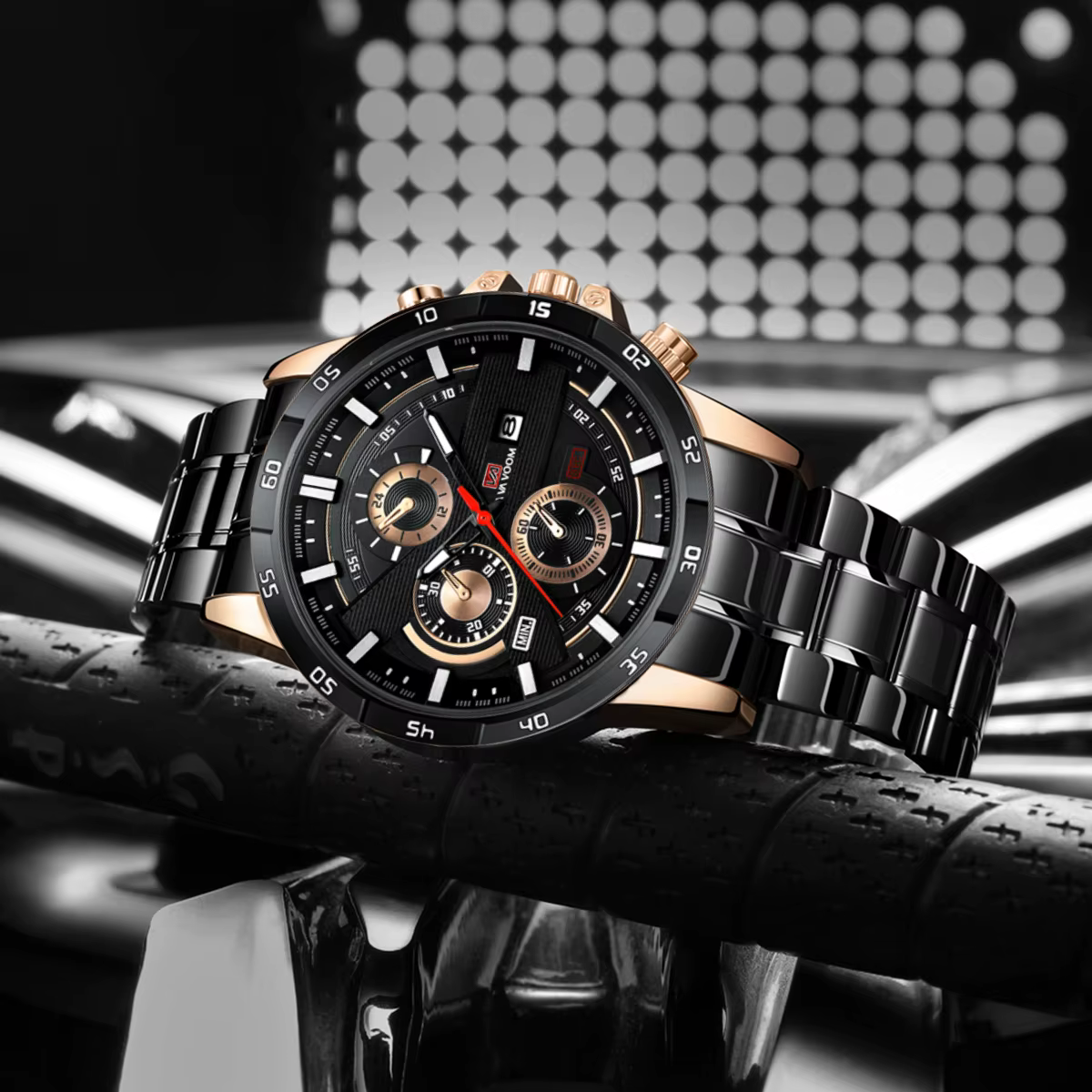 Montre à quartz en cuir pour homme