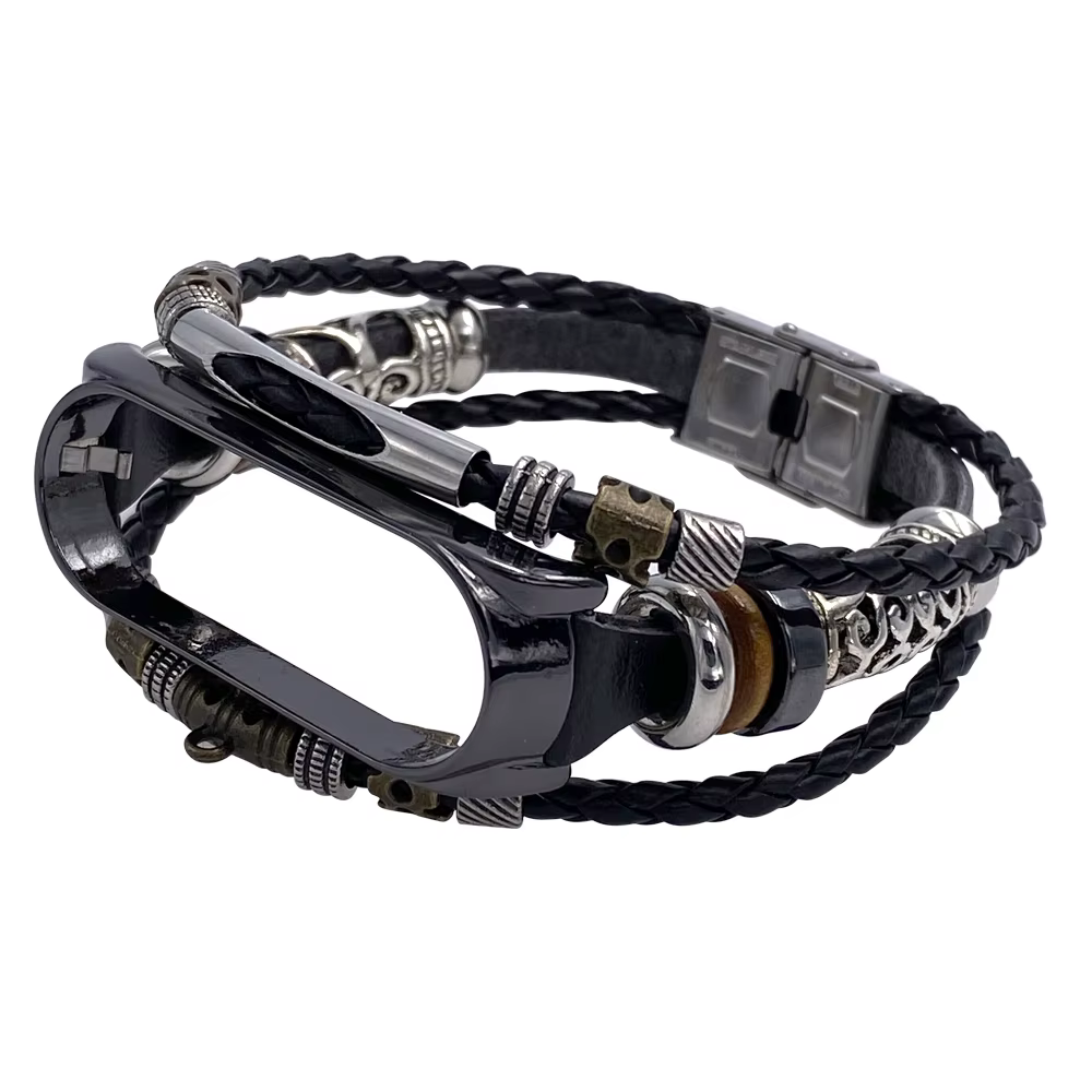FIFATA Pour Xiaomi Mi Band 7/6/5 Vintage Bracelet Montre Intelligente