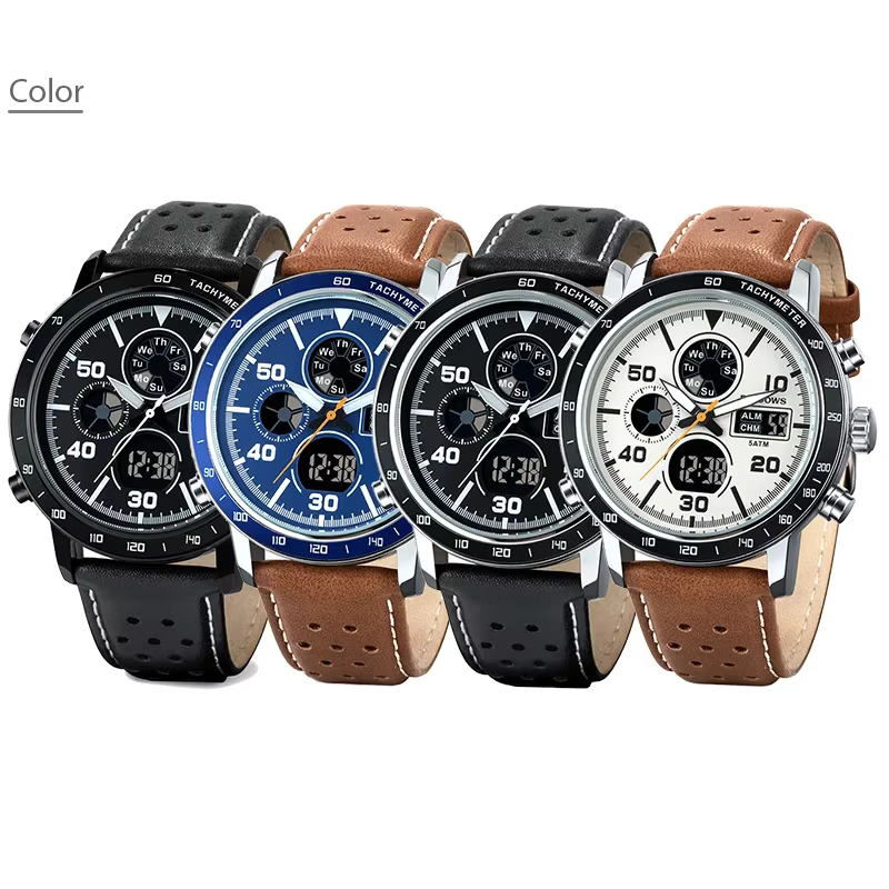 Montre-bracelet électronique étanche pour hommes