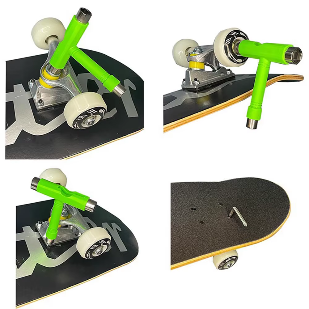 Outils de patin multi-fonction Portable Skateboard T forme accessoire avec clé Allen clé à tête Phillips tournevis outils pièces