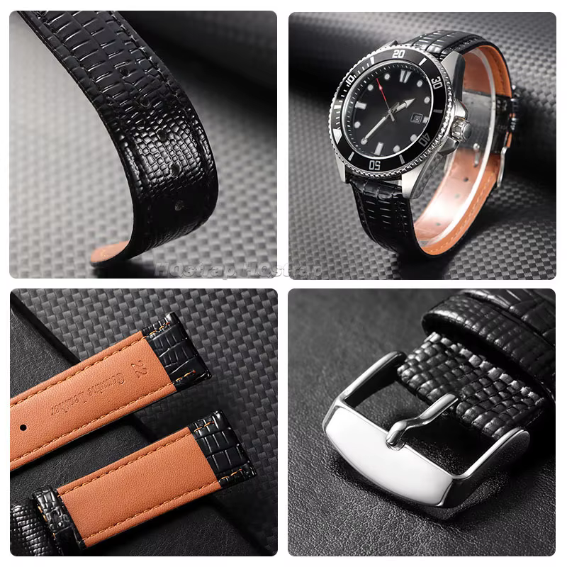 Bracelet de montre en cuir 18mm 20mm 22mm pour Omega