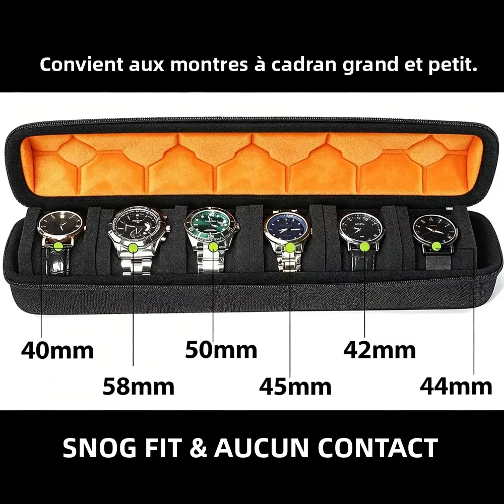 Boîte de rangement portable pour montres pour hommes