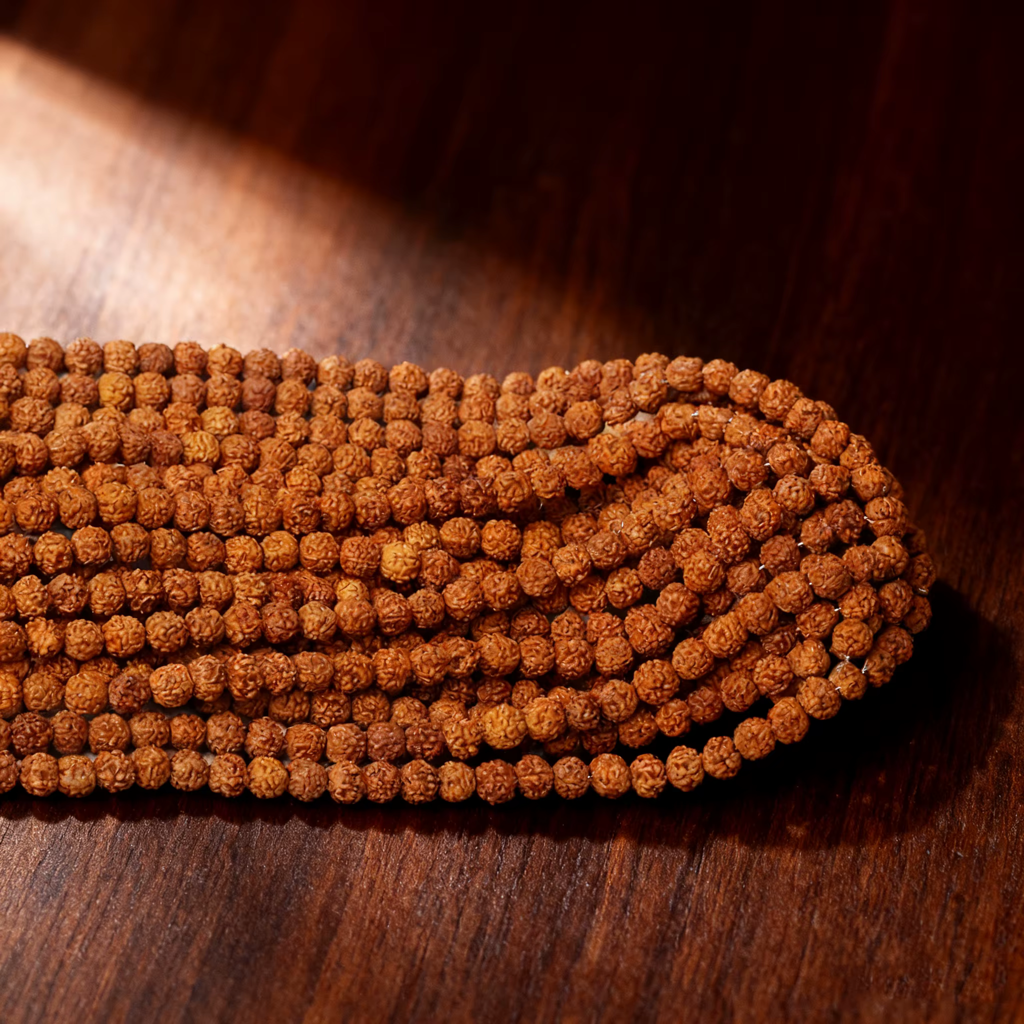 Collier Mala Rudraksha naturel, 108 perles, bijoux de méditation, Bracelet de Yoga, perles bouddhistes, accessoires de bricolage, fabrication de bijoux, 6-14mm