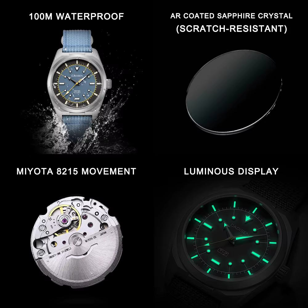 CADISEN TI-7 Autodyne 2026 NOUVEAU Montre mécanique automatique en titane pour homme