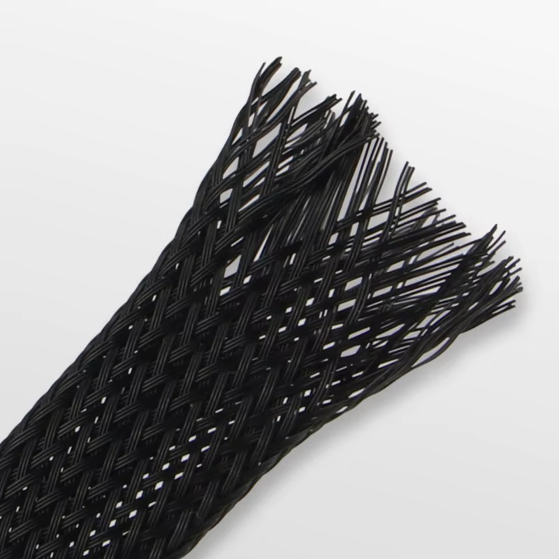 Gaine tressée extensible en l'horloge, manchon en treillis métallique flexible, noir pour TV, audio, cordons PC, protection contre les animaux domestiques, ChFuk, 3m, 9,85 pieds