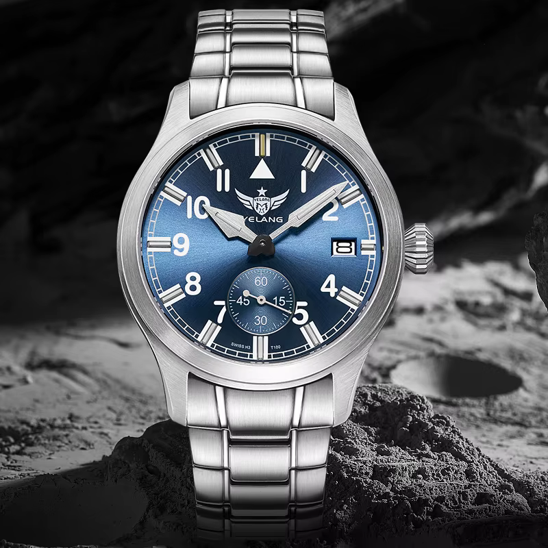 Yelang-Montre à Quartz Minimaliste pour Homme d'Affaires, H3, T100, 42mm, VL48, Mouvement Professionnel, Étanche, 2024 m, V1023, Nouveau, 100