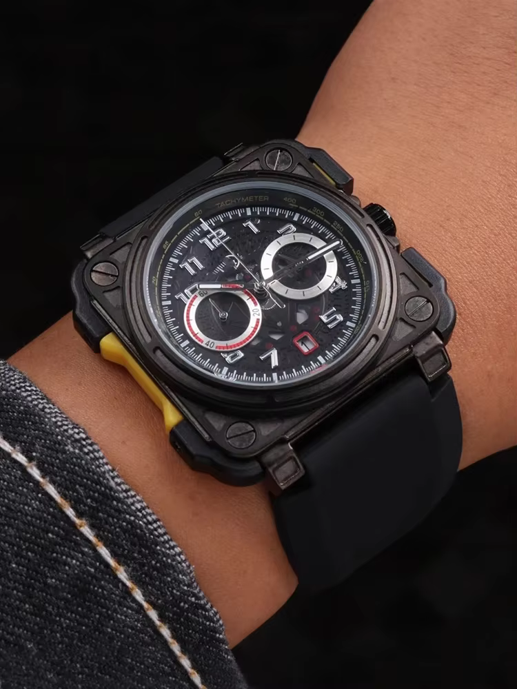 Montre étanche en silicone PU pour homme