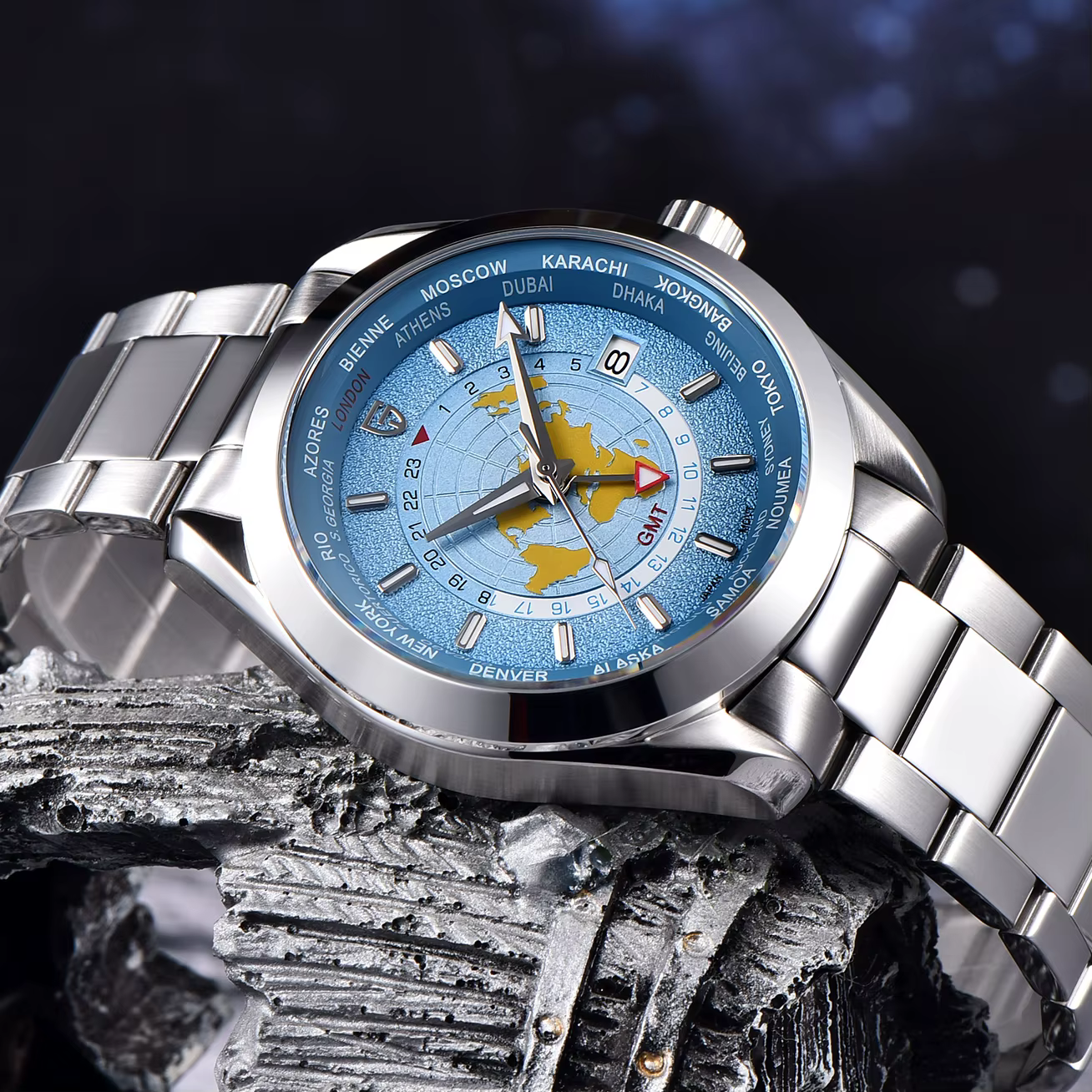 2026 PAGANI DESIGN heure mondiale GMT Zone carte montres pour hommes montre automatique
