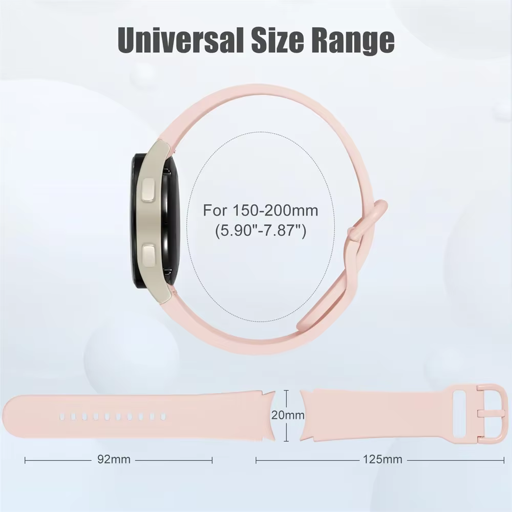 Bracelet de Sport pour Samsung Galaxy Watch 7 6 5 4 FE 44mm 40mm 5 pro 45mm 20mm
