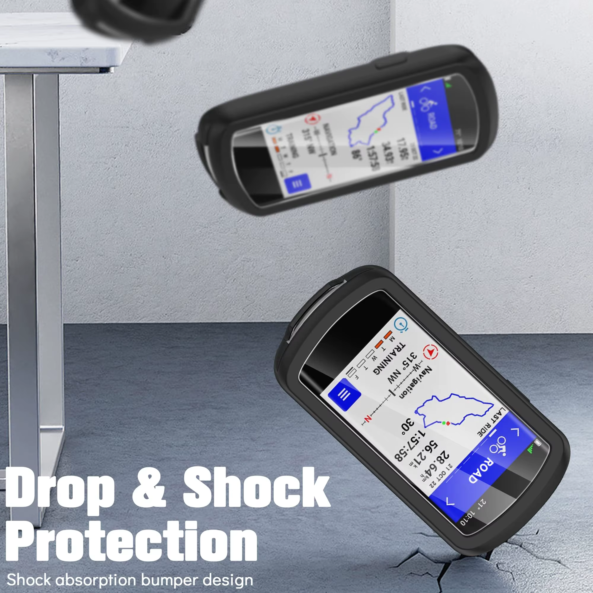 2 pièces verre trempé + étui pour Garmin Edge 1040 protecteur d'écran Film anti-rayures et housse de protection en Silicone souple accessoires