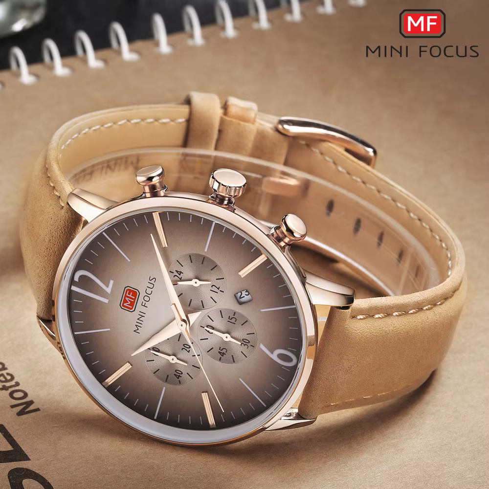 MINI FOCUS mode étanche hommes montres haut de gamme de luxe chronographe Quartz