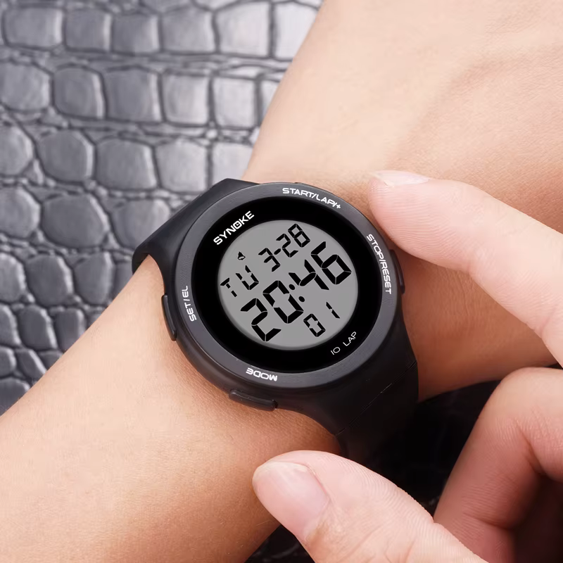 SYNOKE montres pour femmes mince luxe natation étanche montre de Sport numérique pour hommes LED horloge électronique multifonctionnel montre-bracelet de plongée