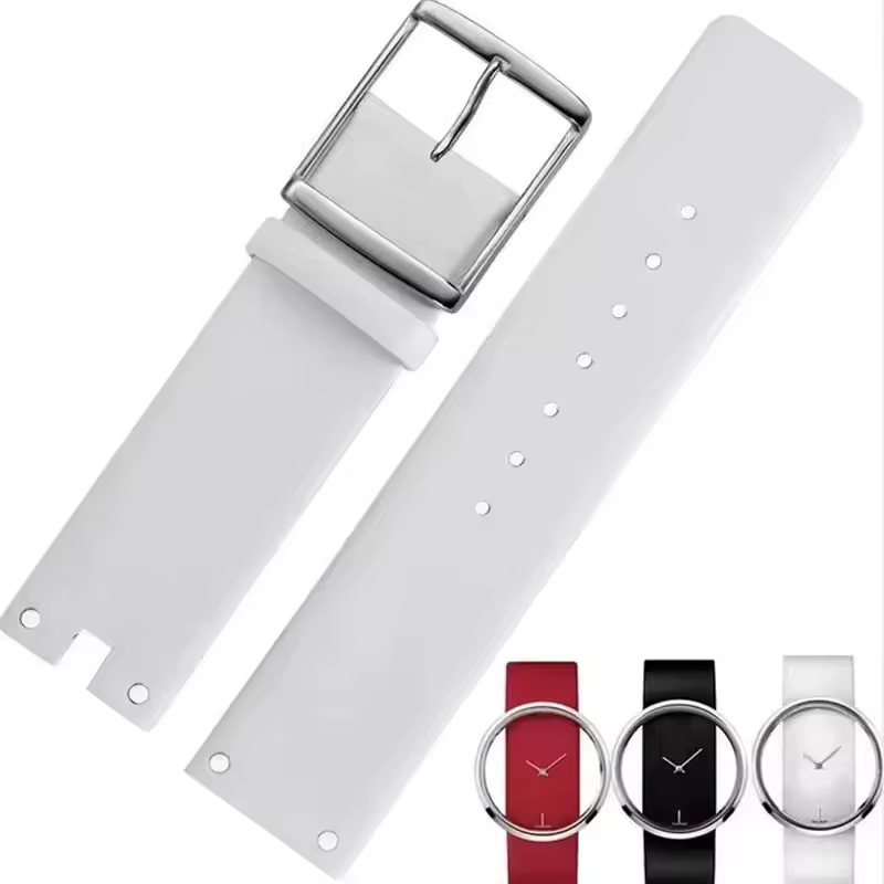 Bracelet de montre en cuir véritable pour hommes