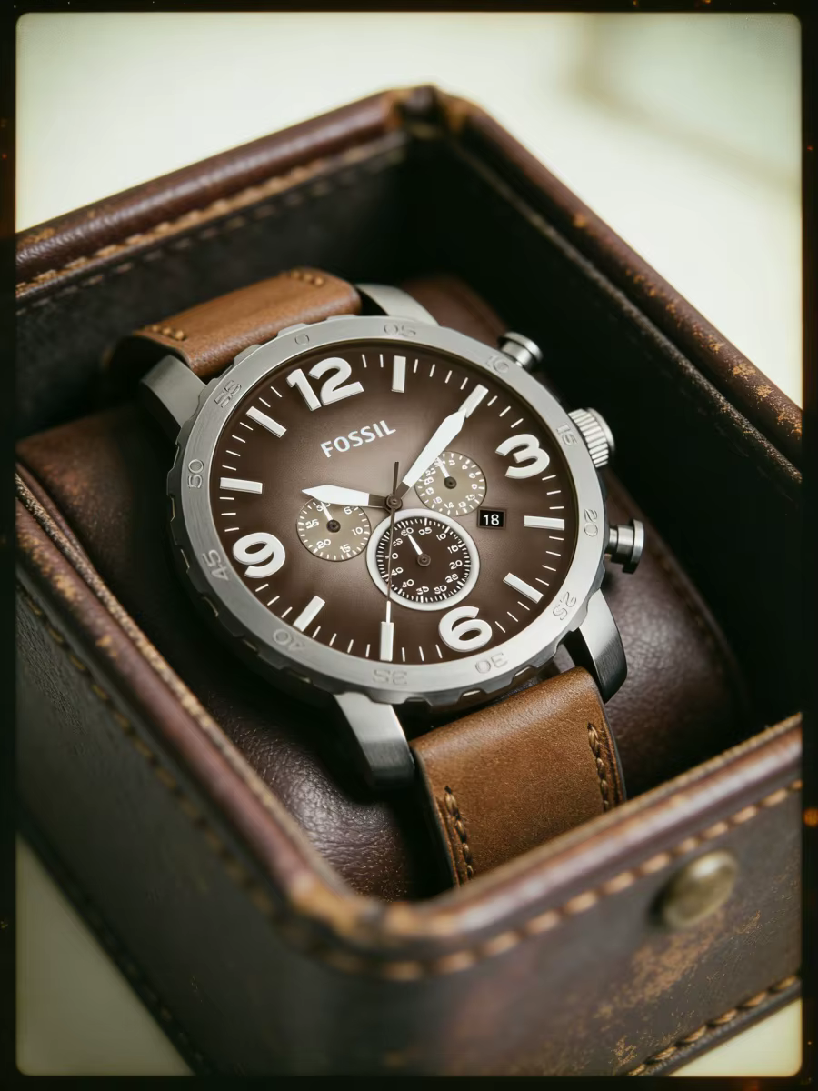 Montre chronographe surdimensionnée Fossil pour homme