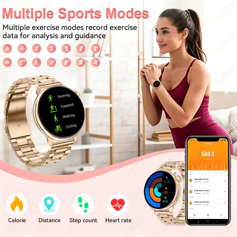 Montre connectée LIGE 2026 pour femme