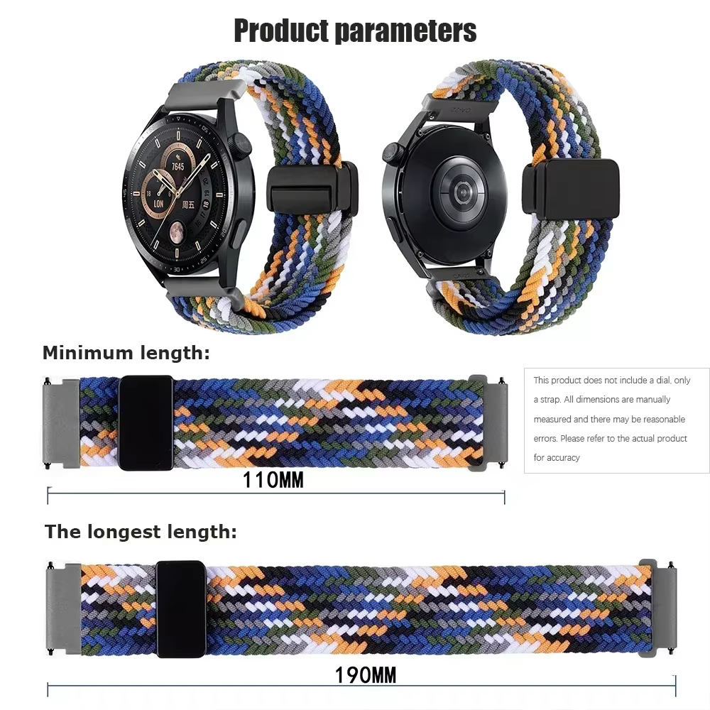 Bracelet magnétique 20 mm 22 mm pour Amazfit Bip Max/Bip 6 5 3 U/BALANCE 2