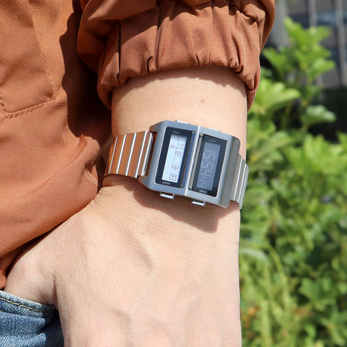 Montre électronique rétro cyberpunk MEGIR pour homme