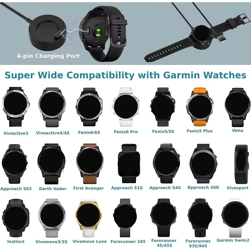 Chargeur USB-C pour montre Garmin - Station de charge