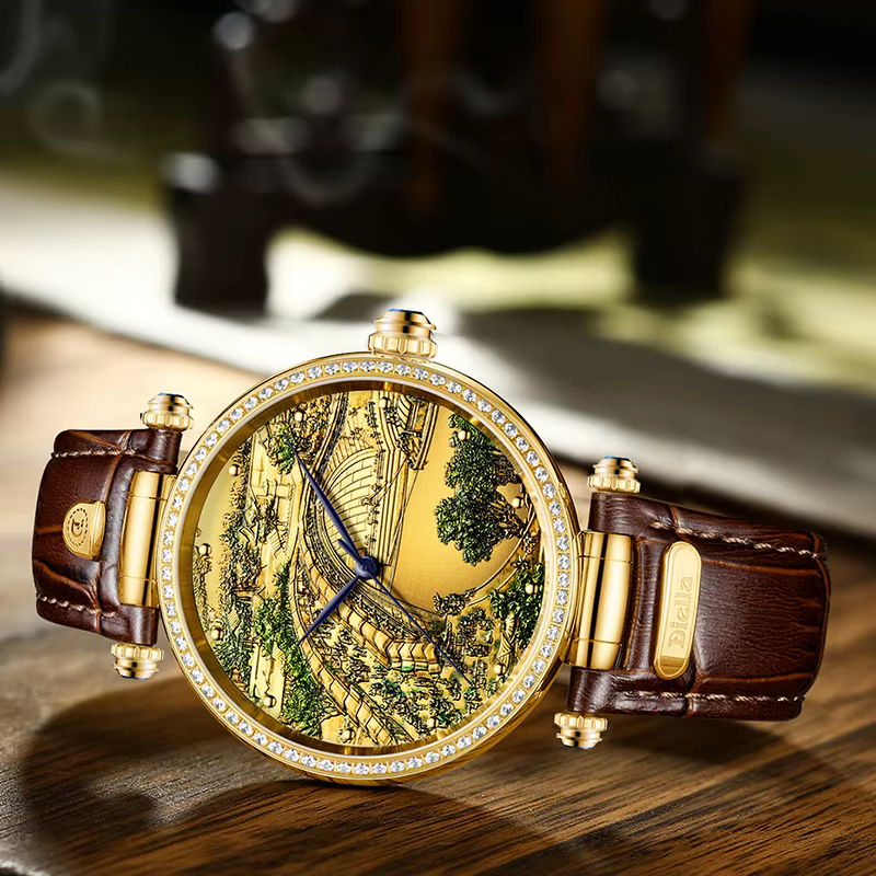 Montre mécanique automatique en Jade naturel pur pour hommes et femmes