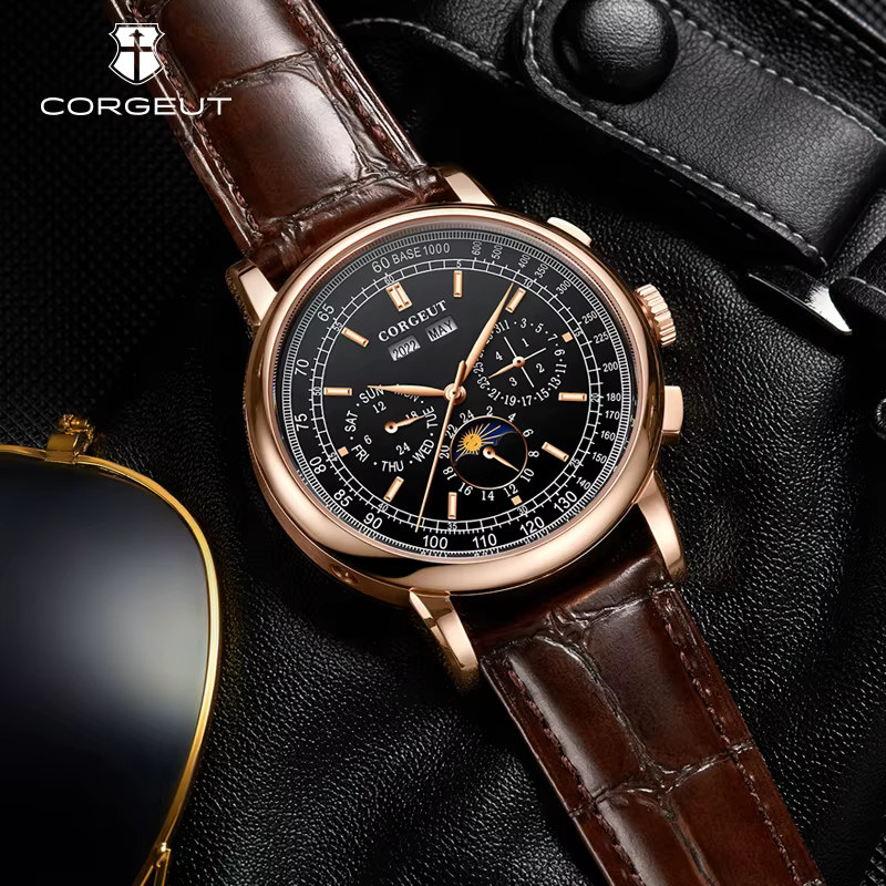 CORGEUT – montre mécanique automatique de luxe pour hommes