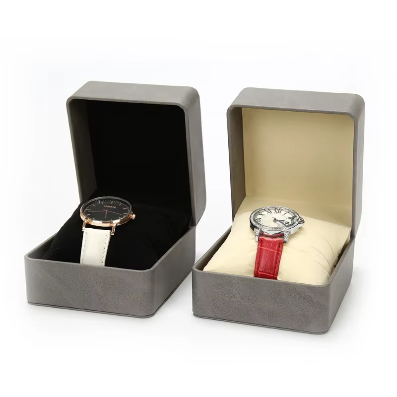 Boîte de montre en cuir unique