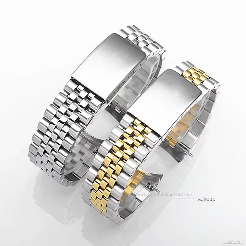 Bracelet de montre à extrémité incurvée pour Bracelet jubilé pour Rolex DATEJUST, accessoires de luxe en acier inoxydable, 18mm 19mm 20mm 21mm 22mm