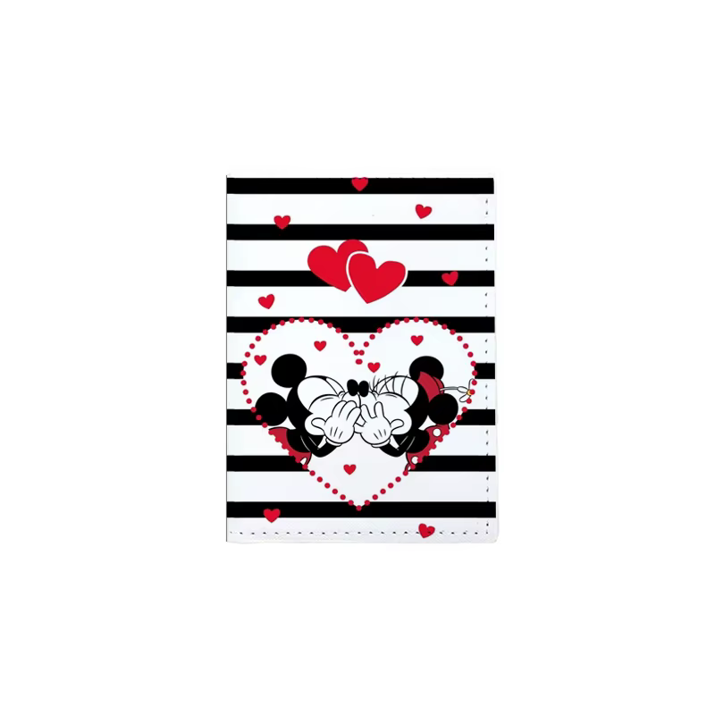 Disney turenie-Porte-passeport en cuir PU unisexe, accessoires de voyage pour femmes et filles, porte-cartes d'identité bancaires, cadeaux de mariage