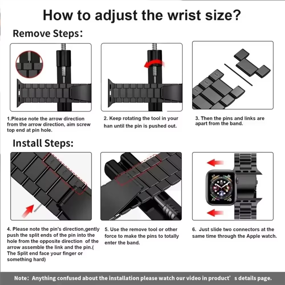 Bracelet en acier inoxydable pour Apple Watch Ultra 3/2