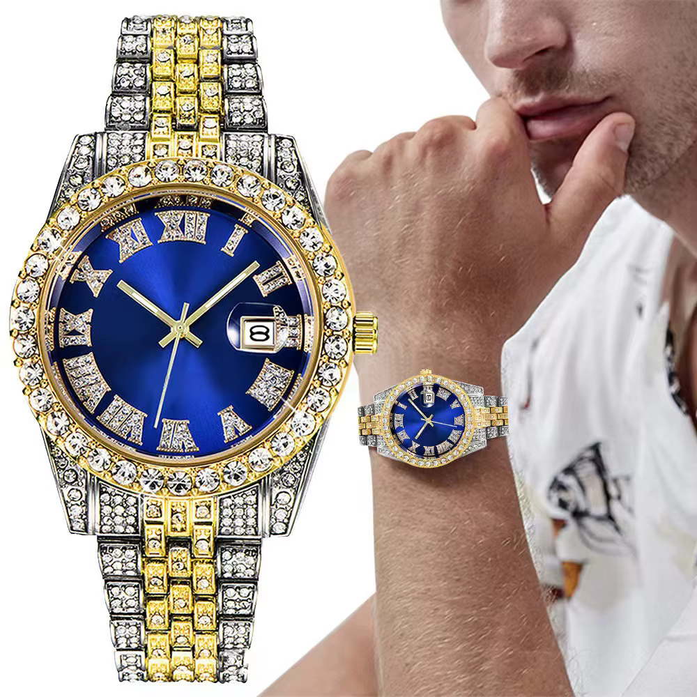 Nouvelle Montre de Luxe Diamantée pour Hommes et Femmes