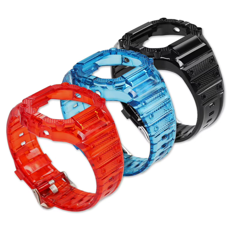 Jelly transparent watch strap set