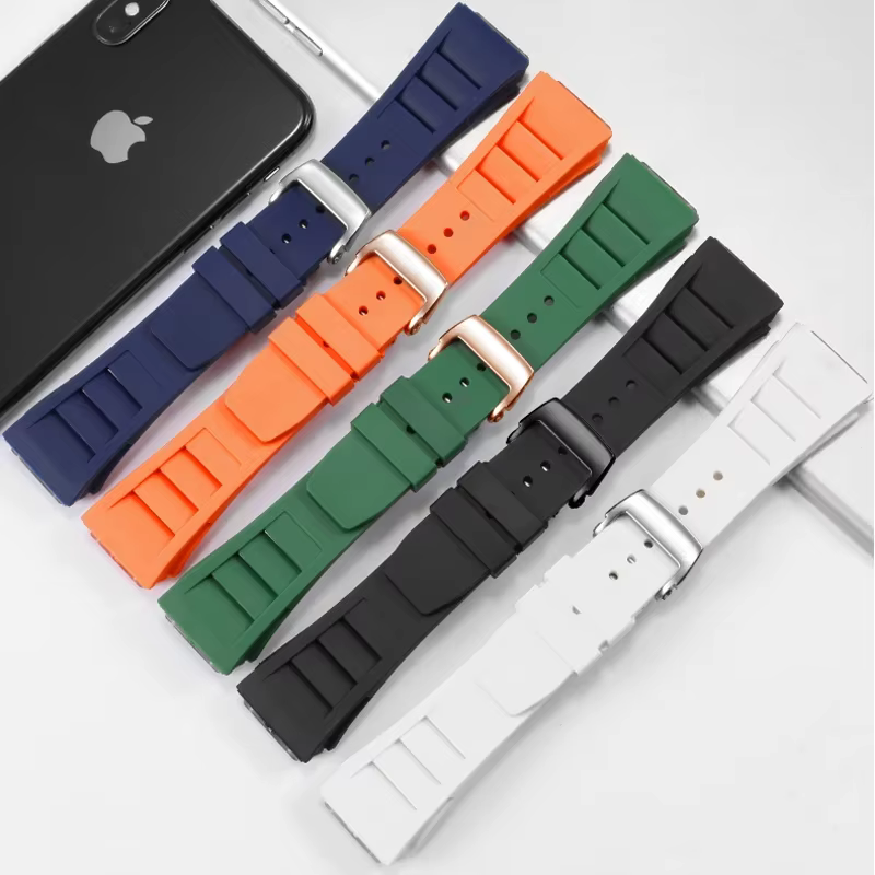 Nouveau bracelet de montre en caoutchouc rouge