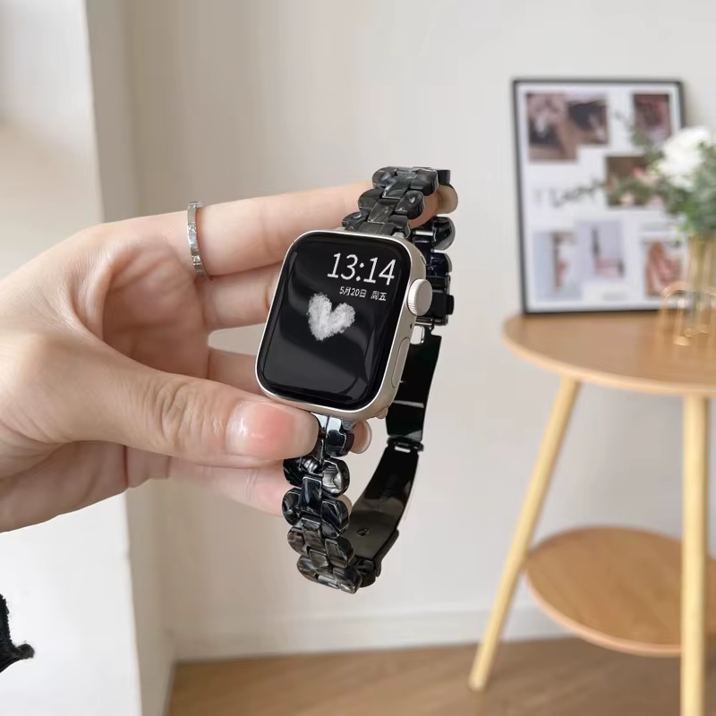 Bracelet en résine transparente arc-en-ciel pour Huawei Watch Fit 5 Pro