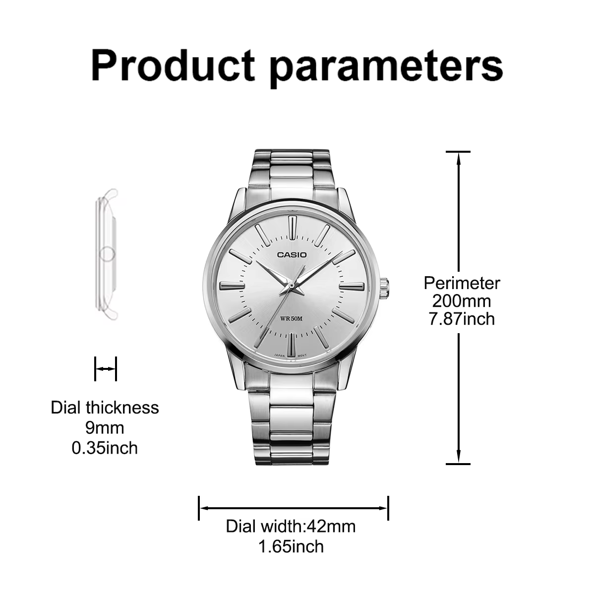 Montre pour homme CASIO MTP-1303D - cadran blanc