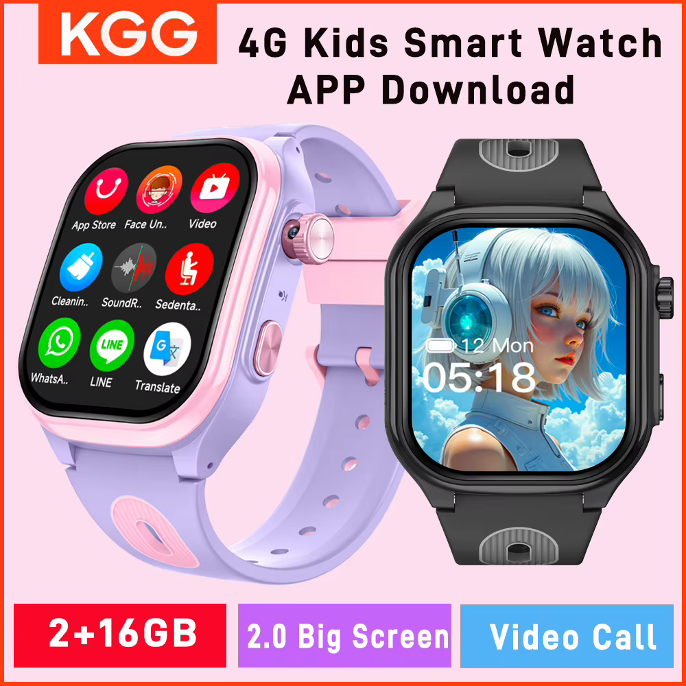 2 + 16GB enfants 4G montre de téléphone intelligent GPS WIFI appel vidéo APP télécharger SOS enfant Smartwatch moniteur traqueur localisation garçons filles cadeaux