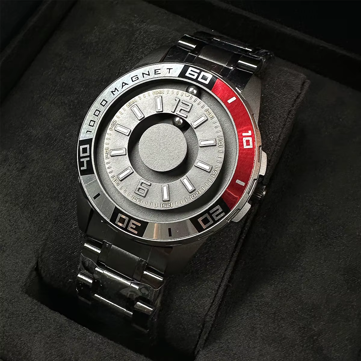 Nouveau Design perles métalliques magnétiques montre multifonctionnelle hommes aimant balle sport montre à Quartz cadran créatif homme montre-bracelet