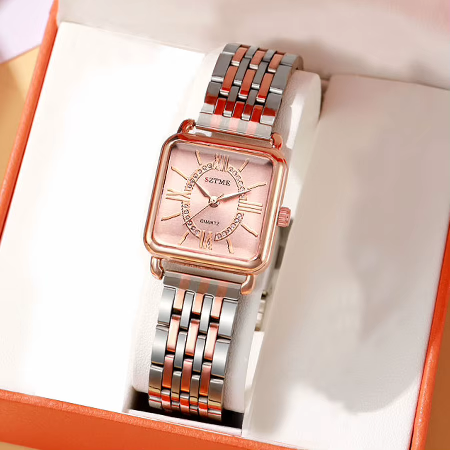 Montre carrée de luxe tendance pour femme de la marque SZTME