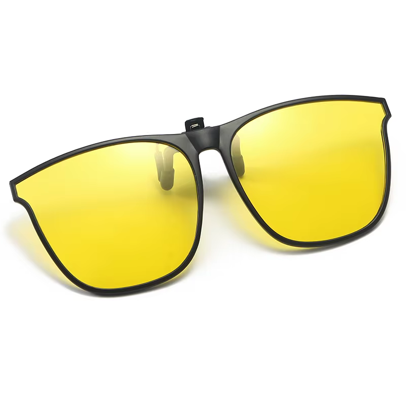 Lunettes de soleil polarisées à Clip pour hommes, pour conducteur de voiture, UV400, Anti-éblouissement, carrées Vintage