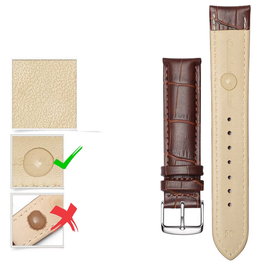 Bracelet de montre en cuir de remplacement universel
