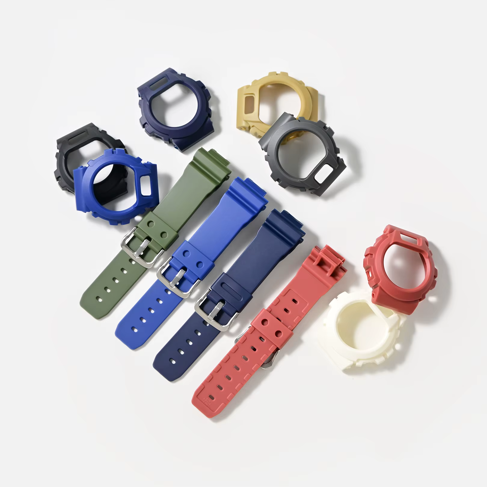 Pour Casio G-SHOCK DW69000/6930/6600/3230 Transparent Kit de remplacement de bracelet de montre avec boîtier de